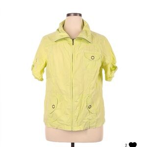 Chico’s short sleeves lightweight full zip jacket Chicos Sz 3 (XL)